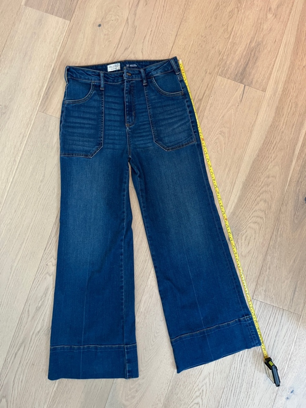 Pilcro Indigo Wide-Leg Jeans with Patch Pockets from Anthropologie!